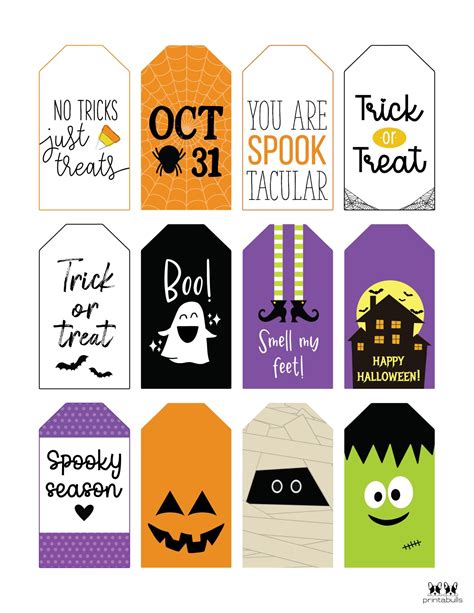 Printable Halloween Tags For Goodie Bags